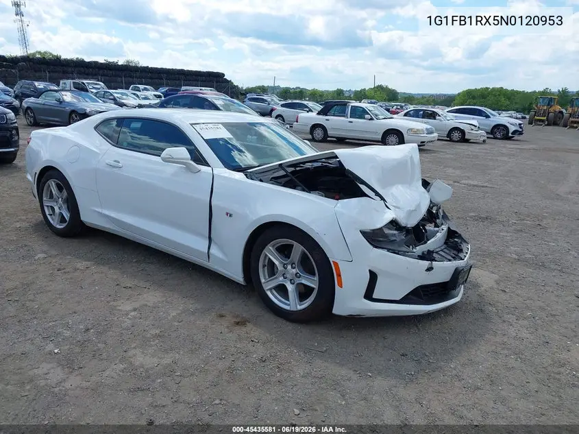 2022 Chevrolet Camaro VIN: 1G1FB1RX5N0120953 Lot: 45435581