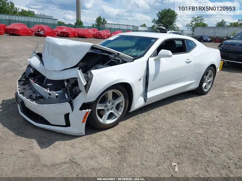 2022 Chevrolet Camaro VIN: 1G1FB1RX5N0120953 Lot: 45435581