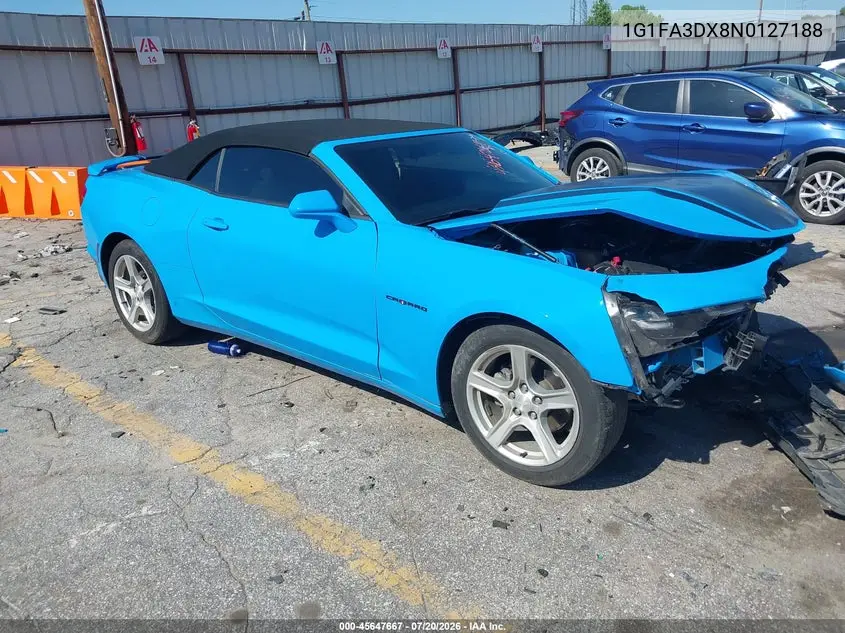 2022 Chevrolet Camaro Rwd 1Lt VIN: 1G1FA3DX8N0127188 Lot: 45647667