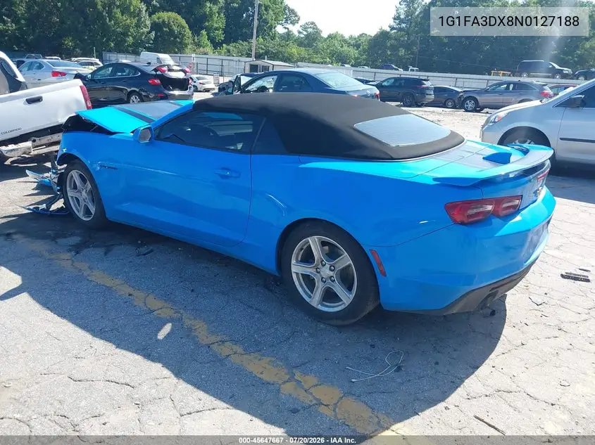 2022 Chevrolet Camaro Rwd 1Lt VIN: 1G1FA3DX8N0127188 Lot: 45647667