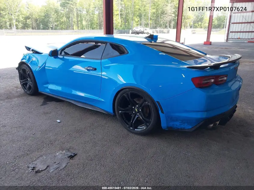 2023 Chevrolet Camaro Lt1 VIN: 1G1FF1R7XP0107624 Lot: 45515481