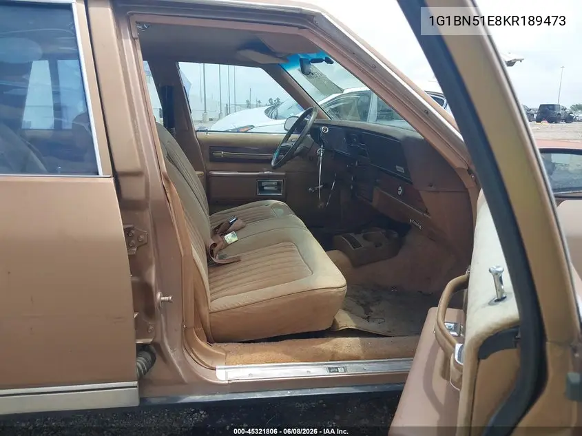 1989 Chevrolet Caprice Classic VIN: 1G1BN51E8KR189473 Lot: 45321806