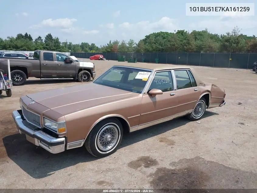 1989 Chevrolet Caprice Classic Brougham VIN: 1G1BU51E7KA161259 Lot: 45642272