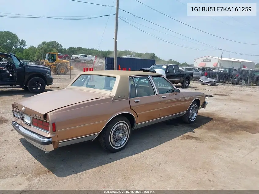 1989 Chevrolet Caprice Classic Brougham VIN: 1G1BU51E7KA161259 Lot: 45642272