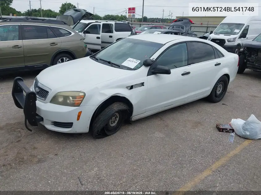 2011 Chevrolet Caprice Police VIN: 6G1MK5T24BL541748 Lot: 45435719