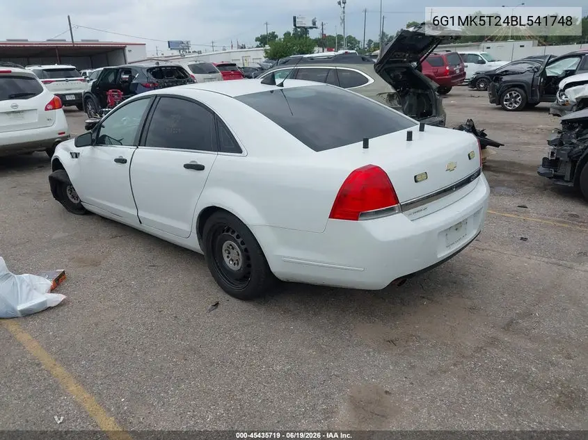 2011 Chevrolet Caprice Police VIN: 6G1MK5T24BL541748 Lot: 45435719