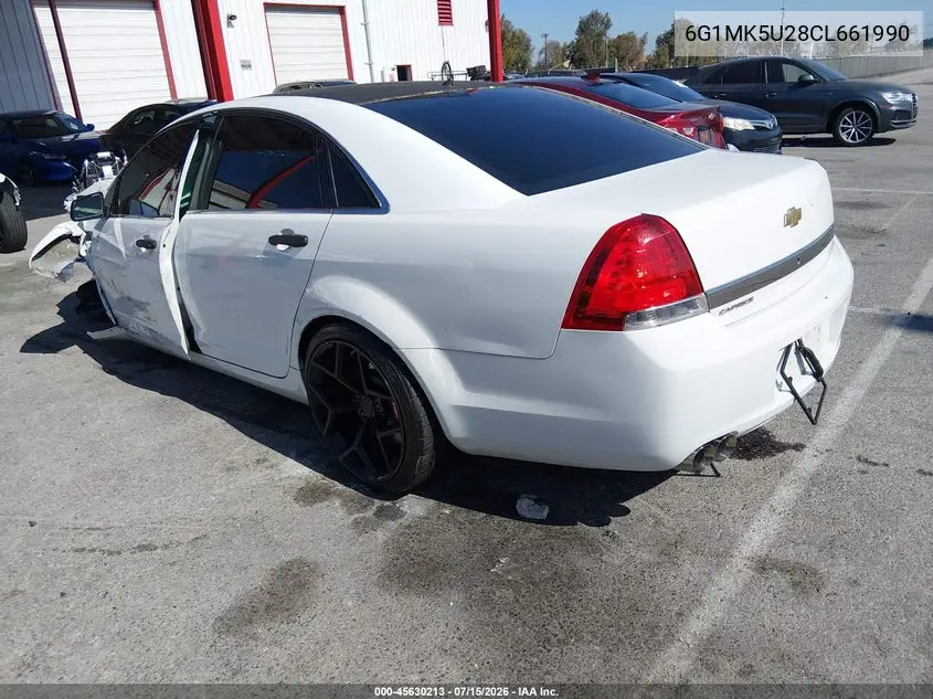 2012 Chevrolet Caprice Police VIN: 6G1MK5U28CL661990 Lot: 45630213