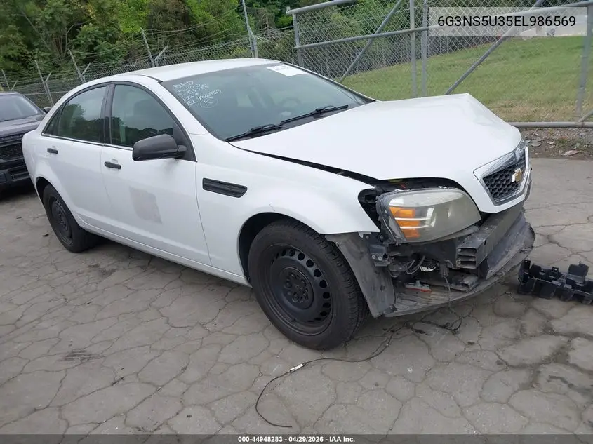 2014 Chevrolet Caprice Police VIN: 6G3NS5U35EL986569 Lot: 44948283