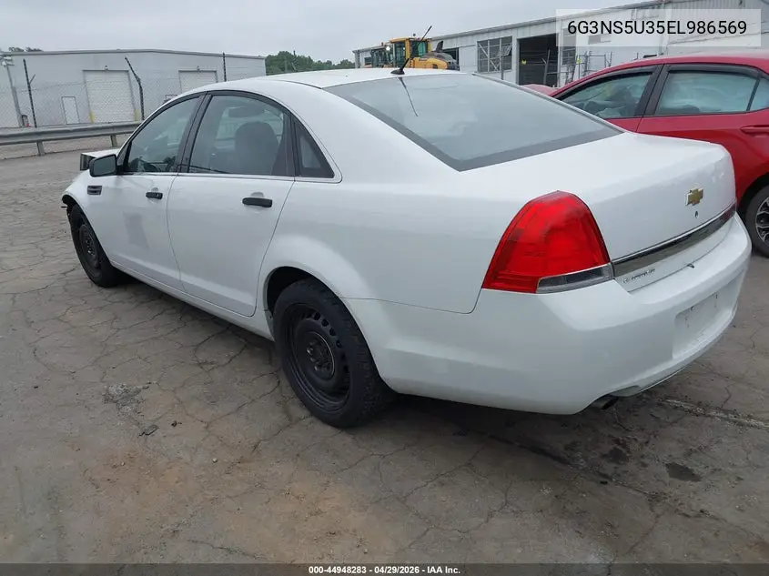 2014 Chevrolet Caprice Police VIN: 6G3NS5U35EL986569 Lot: 44948283