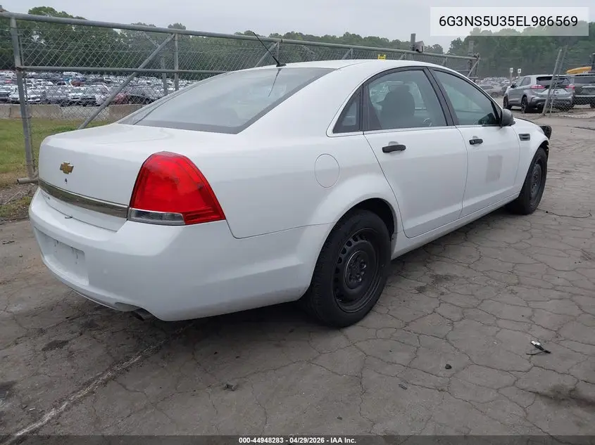 2014 Chevrolet Caprice Police VIN: 6G3NS5U35EL986569 Lot: 44948283