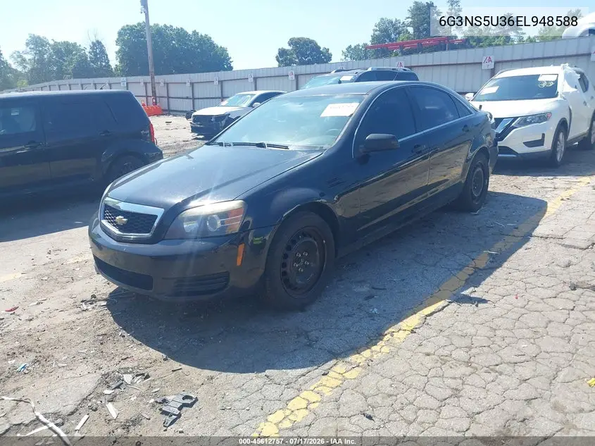 2014 Chevrolet Caprice Police VIN: 6G3NS5U36EL948588 Lot: 45612757