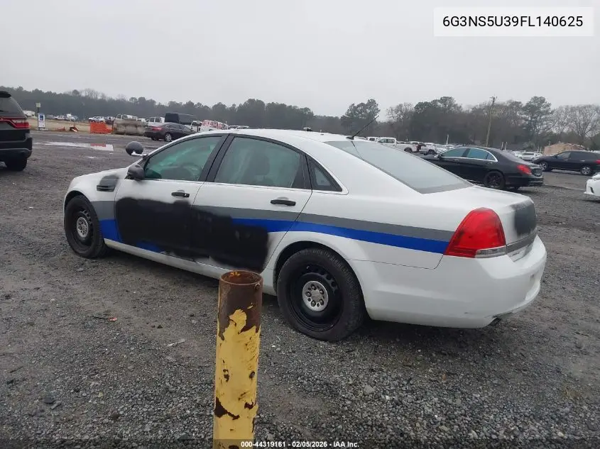 2015 Chevrolet Caprice Police VIN: 6G3NS5U39FL140625 Lot: 44319161