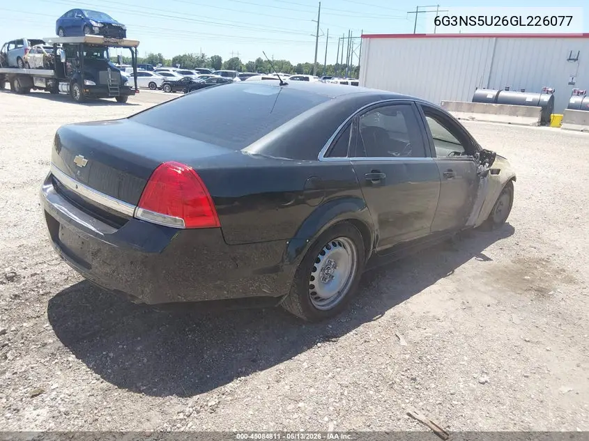 2016 Chevrolet Caprice Police VIN: 6G3NS5U26GL226077 Lot: 45084811