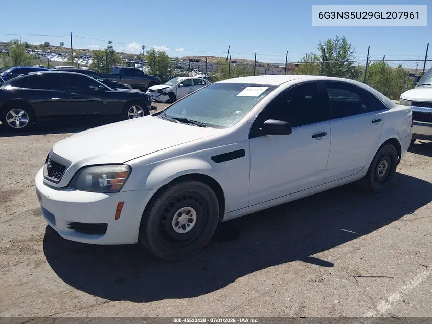 2016 Chevrolet Caprice Police VIN: 6G3NS5U29GL207961 Lot: 45533438