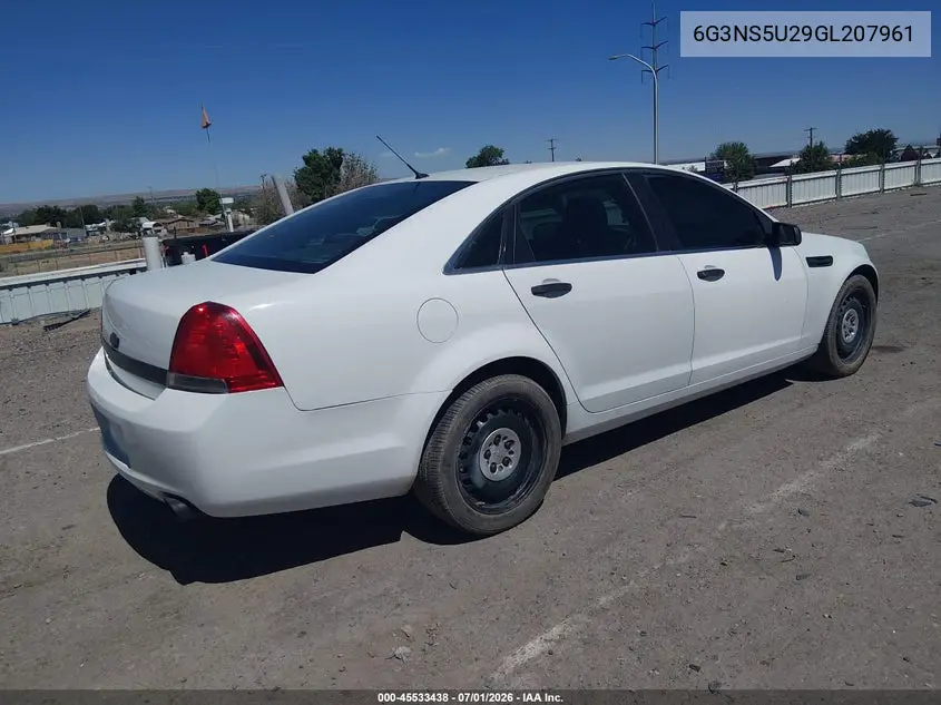 2016 Chevrolet Caprice Police VIN: 6G3NS5U29GL207961 Lot: 45533438