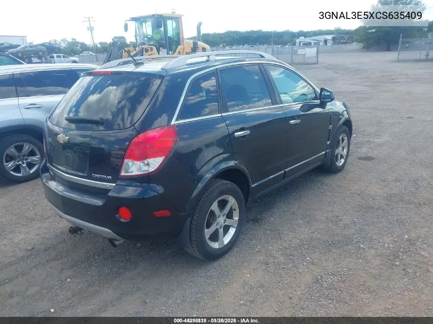 2012 Chevrolet Captiva Sport Lt VIN: 3GNAL3E5XCS635409 Lot: 44293518