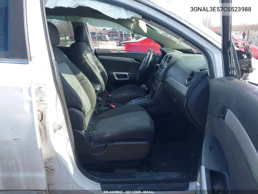 2012 Chevrolet Captiva Sport Lt VIN: 3GNAL3E57CS523988 Lot: 44356637