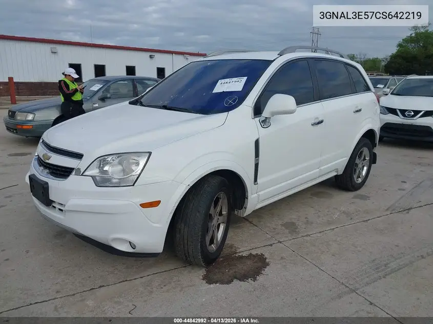 2012 Chevrolet Captiva Sport Lt VIN: 3GNAL3E57CS642219 Lot: 44842992