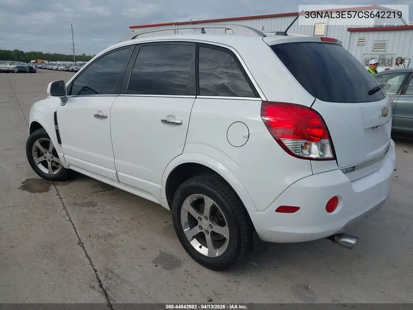 2012 Chevrolet Captiva Sport Lt VIN: 3GNAL3E57CS642219 Lot: 44842992