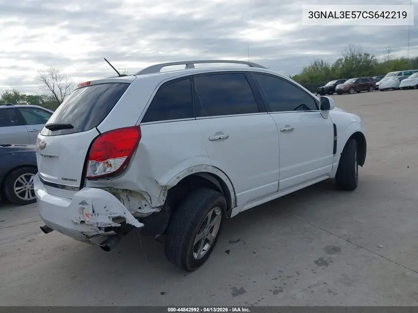 2012 Chevrolet Captiva Sport Lt VIN: 3GNAL3E57CS642219 Lot: 44842992