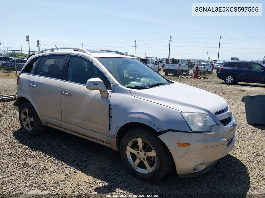 2012 Chevrolet Captiva Sport Lt VIN: 3GNAL3E5XCS597566 Lot: 45065984