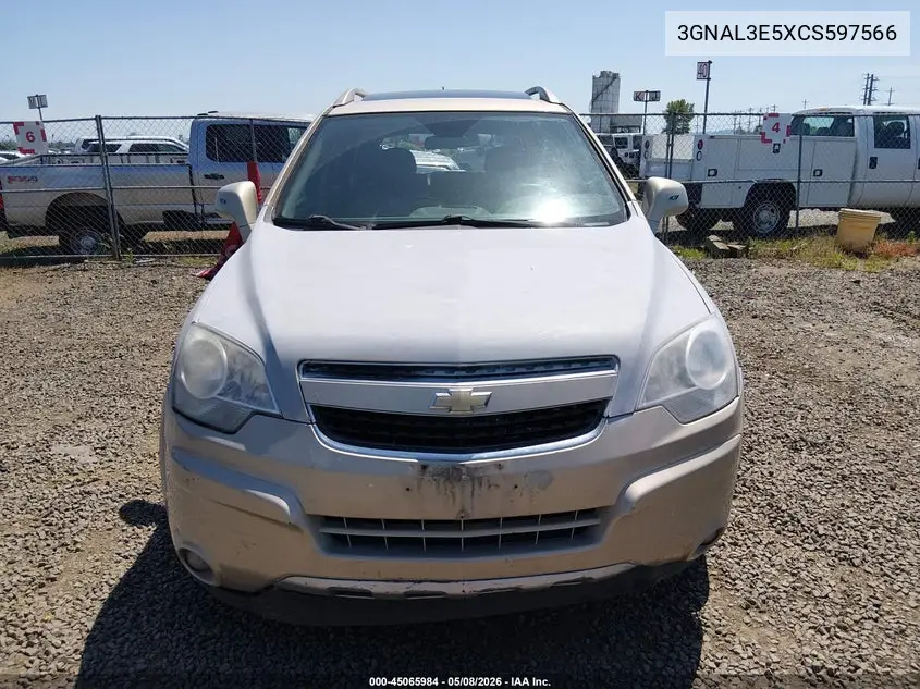 2012 Chevrolet Captiva Sport Lt VIN: 3GNAL3E5XCS597566 Lot: 45065984