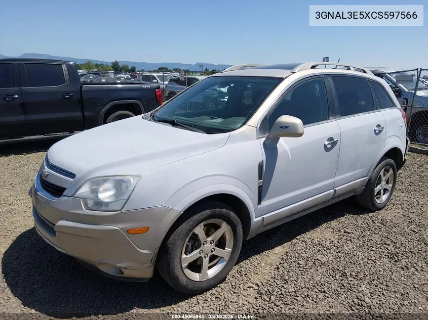 2012 Chevrolet Captiva Sport Lt VIN: 3GNAL3E5XCS597566 Lot: 45065984