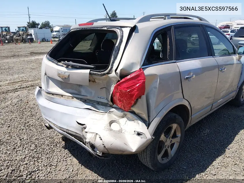 2012 Chevrolet Captiva Sport Lt VIN: 3GNAL3E5XCS597566 Lot: 45065984