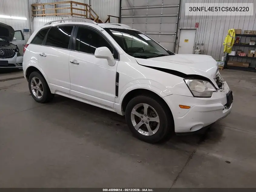 2012 Chevrolet Captiva Sport Ltz VIN: 3GNFL4E51CS636220 Lot: 45096614