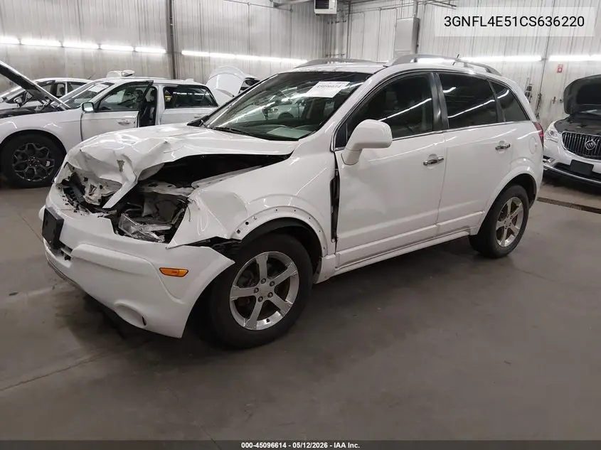 2012 Chevrolet Captiva Sport Ltz VIN: 3GNFL4E51CS636220 Lot: 45096614