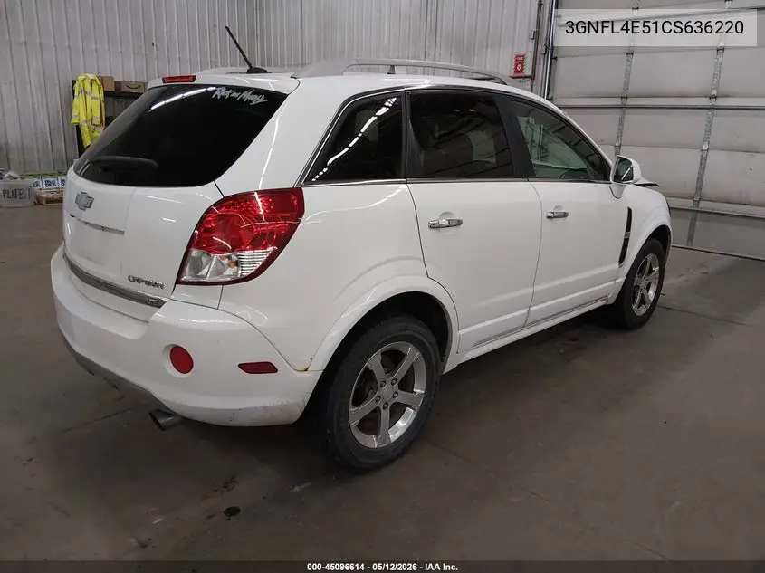 2012 Chevrolet Captiva Sport Ltz VIN: 3GNFL4E51CS636220 Lot: 45096614