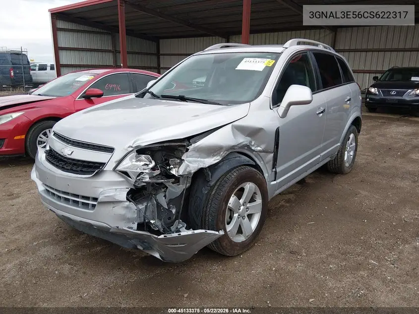 2012 Chevrolet Captiva Sport Lt VIN: 3GNAL3E56CS622317 Lot: 45133375