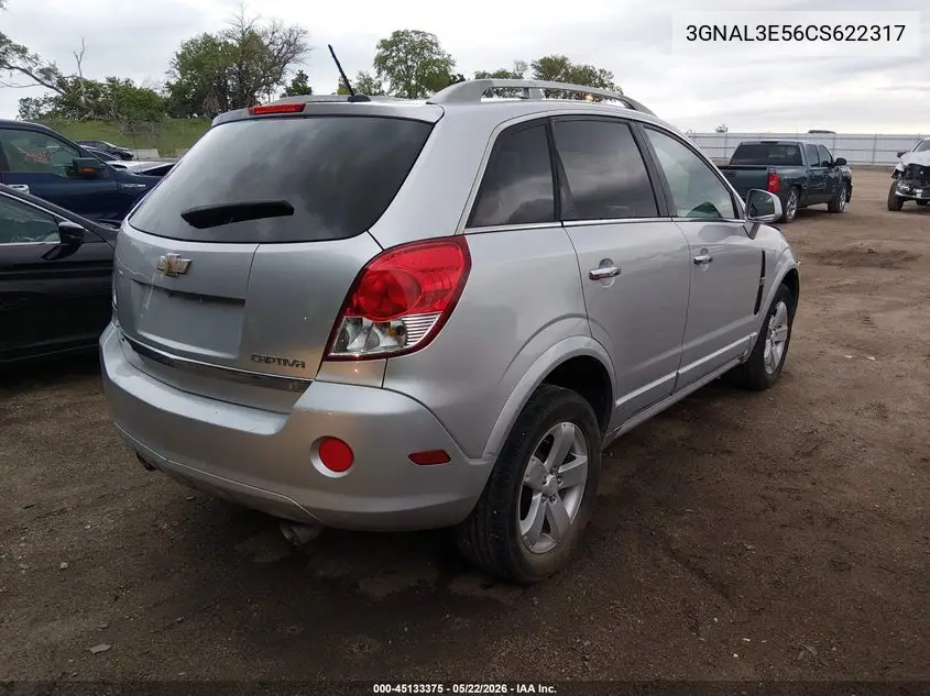 2012 Chevrolet Captiva Sport Lt VIN: 3GNAL3E56CS622317 Lot: 45133375