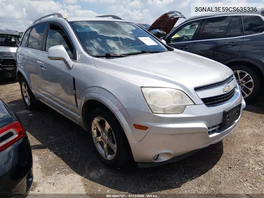 2012 Chevrolet Captiva Sport Lt VIN: 3GNAL3E59CS635336 Lot: 45447321