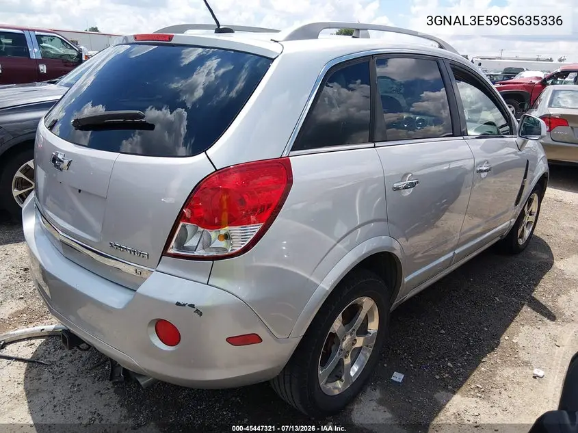 2012 Chevrolet Captiva Sport Lt VIN: 3GNAL3E59CS635336 Lot: 45447321