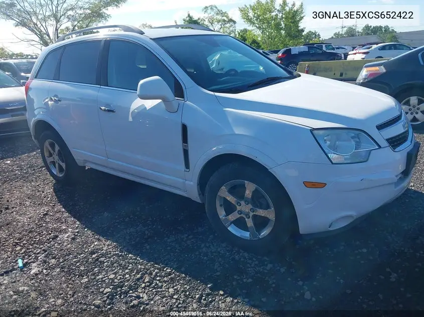 2012 Chevrolet Captiva Sport Lt VIN: 3GNAL3E5XCS652422 Lot: 45469056