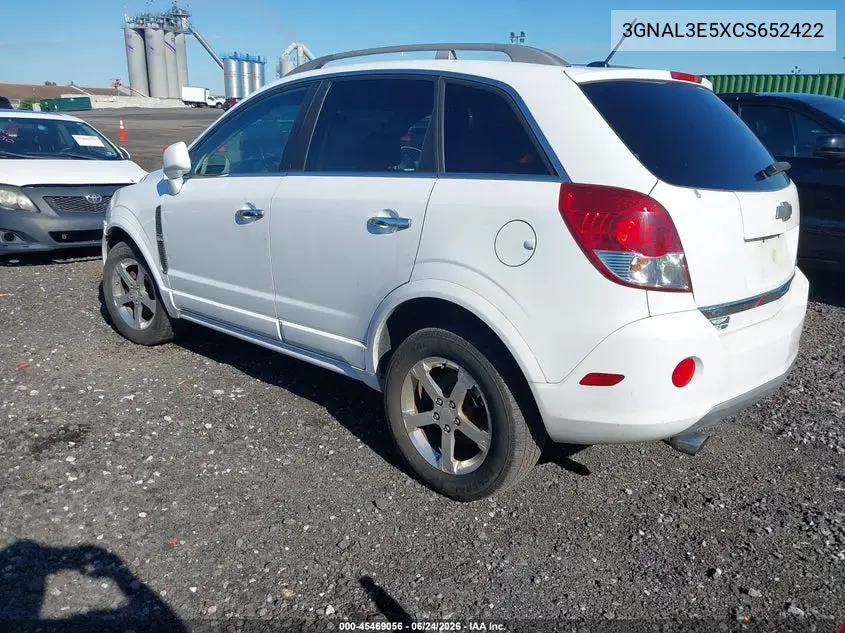 2012 Chevrolet Captiva Sport Lt VIN: 3GNAL3E5XCS652422 Lot: 45469056