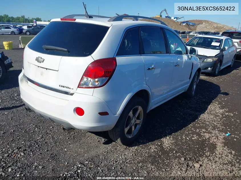 2012 Chevrolet Captiva Sport Lt VIN: 3GNAL3E5XCS652422 Lot: 45469056