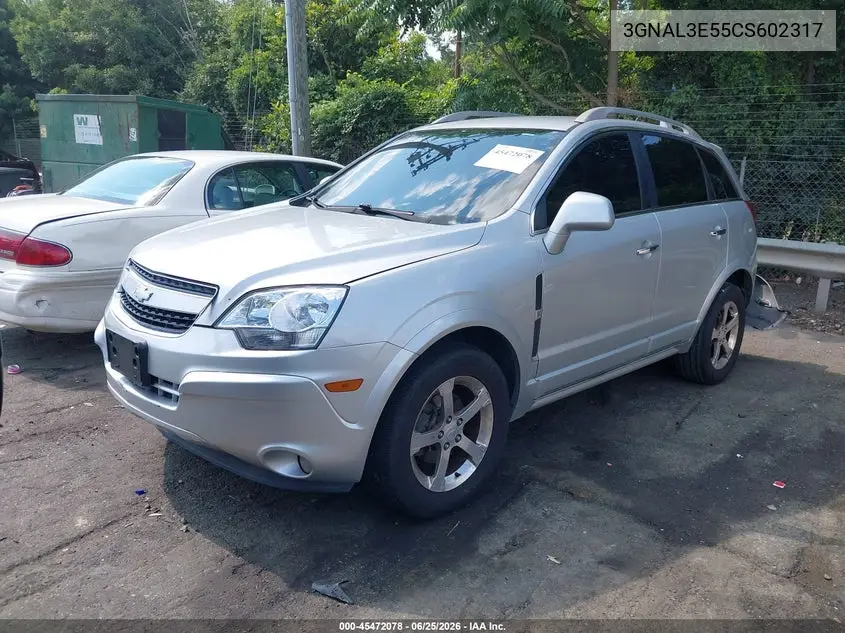 2012 Chevrolet Captiva Sport Lt VIN: 3GNAL3E55CS602317 Lot: 45472078