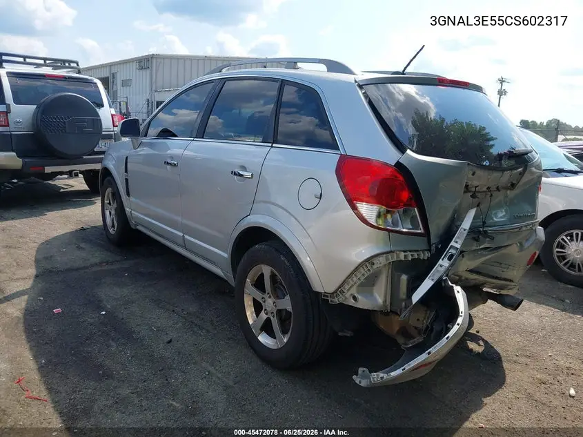 2012 Chevrolet Captiva Sport Lt VIN: 3GNAL3E55CS602317 Lot: 45472078