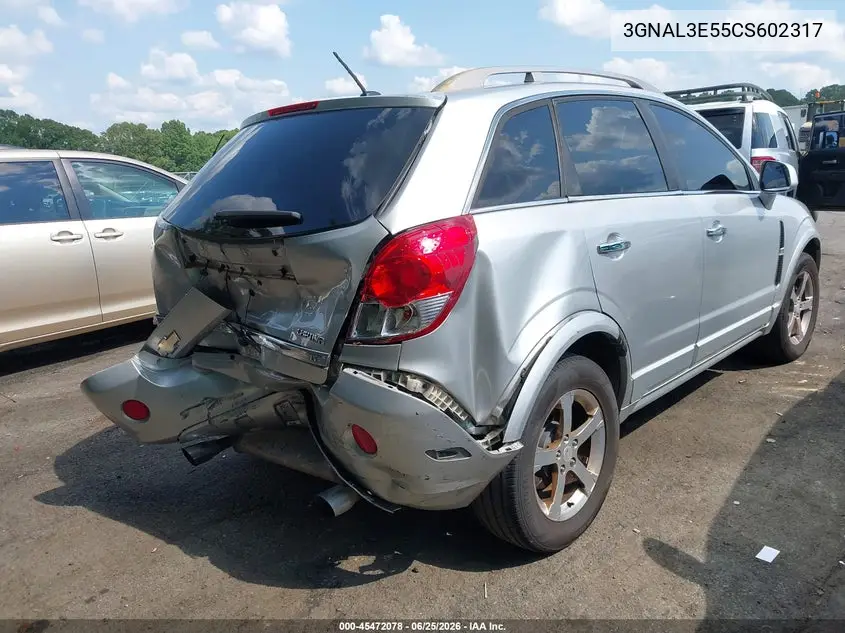 2012 Chevrolet Captiva Sport Lt VIN: 3GNAL3E55CS602317 Lot: 45472078