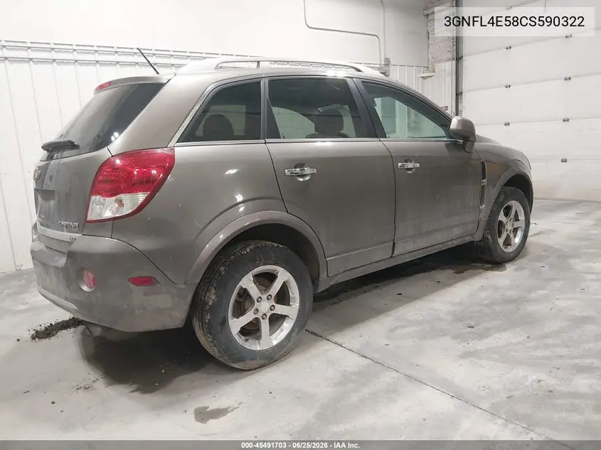 2012 Chevrolet Captiva Sport Ltz VIN: 3GNFL4E58CS590322 Lot: 45491703