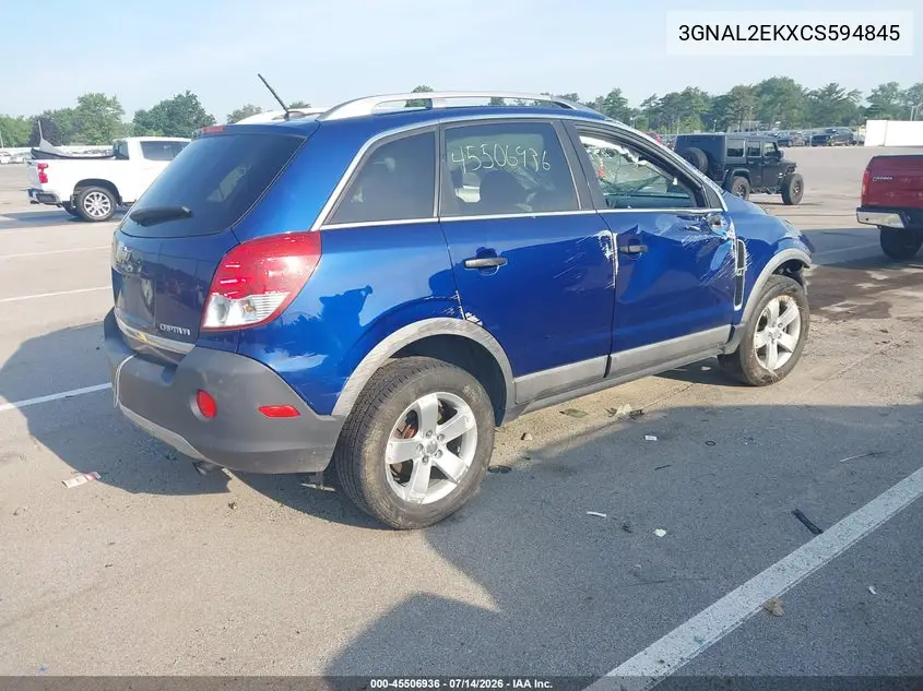 2012 Chevrolet Captiva Sport 2Ls VIN: 3GNAL2EKXCS594845 Lot: 45506936