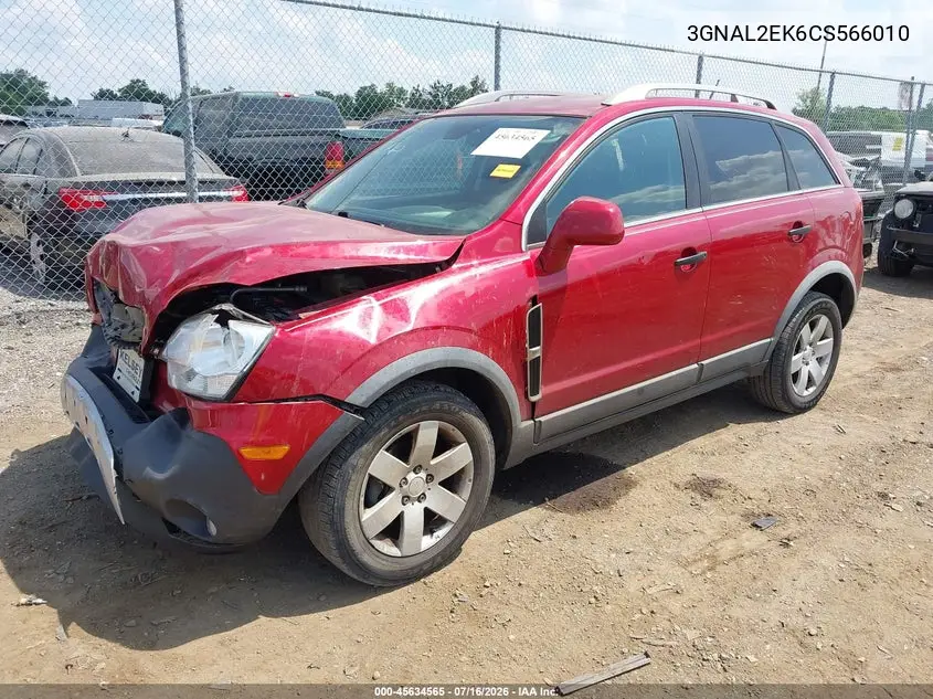 2012 Chevrolet Captiva Sport 2Ls VIN: 3GNAL2EK6CS566010 Lot: 45634565