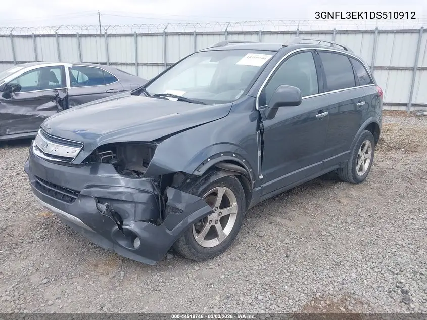 2013 Chevrolet Captiva Sport Lt VIN: 3GNFL3EK1DS510912 Lot: 44519746