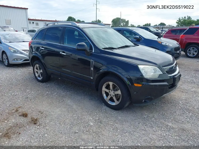 2013 Chevrolet Captiva Sport Lt VIN: 3GNFL3EK2DS519022 Lot: 45188671