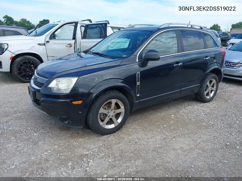 2013 Chevrolet Captiva Sport Lt VIN: 3GNFL3EK2DS519022 Lot: 45188671
