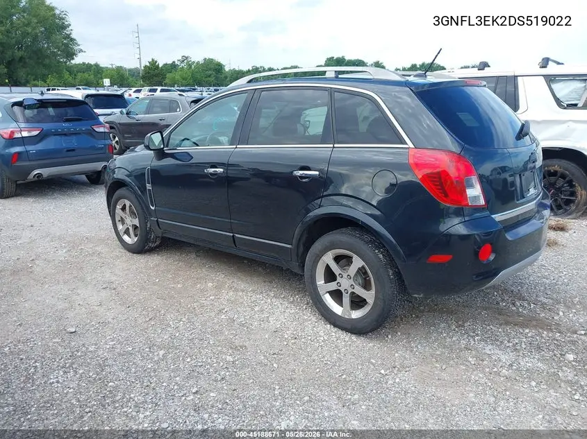 2013 Chevrolet Captiva Sport Lt VIN: 3GNFL3EK2DS519022 Lot: 45188671