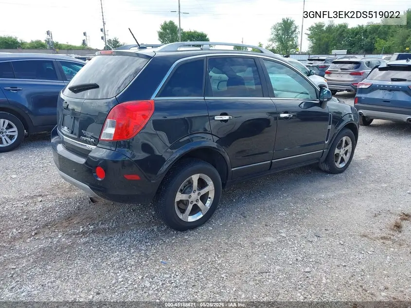 2013 Chevrolet Captiva Sport Lt VIN: 3GNFL3EK2DS519022 Lot: 45188671