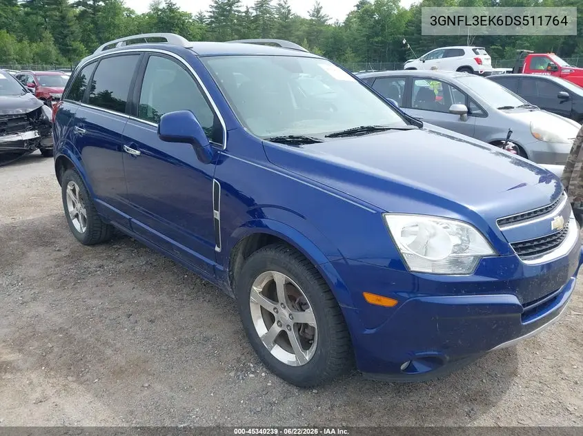2013 Chevrolet Captiva Sport Lt VIN: 3GNFL3EK6DS511764 Lot: 45340239